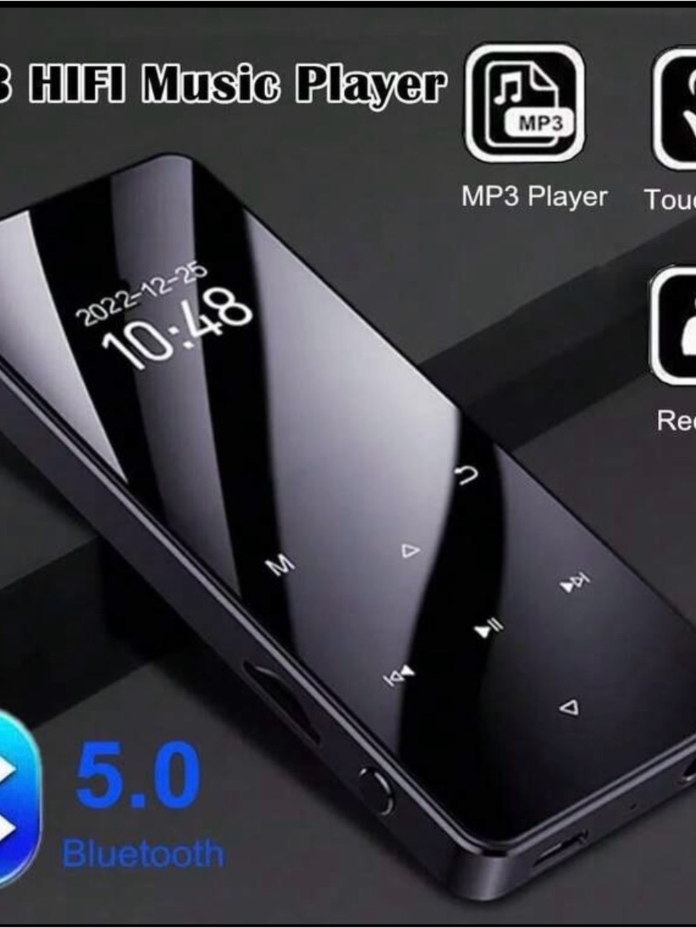 Bluetooth 5.0 MP3 HIFI Music Player 4GB Upgradable to 128gb